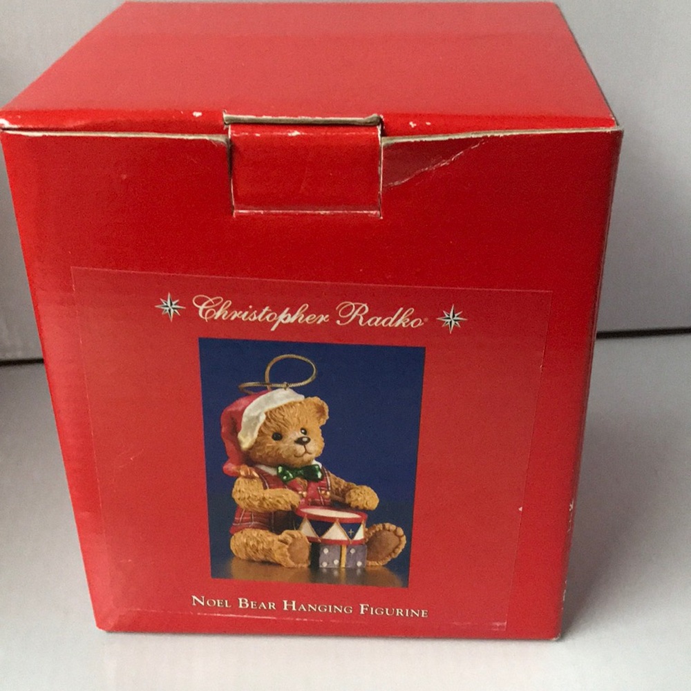 Christopher Radko "NOEL BEAR" Hanging /Sit-About
